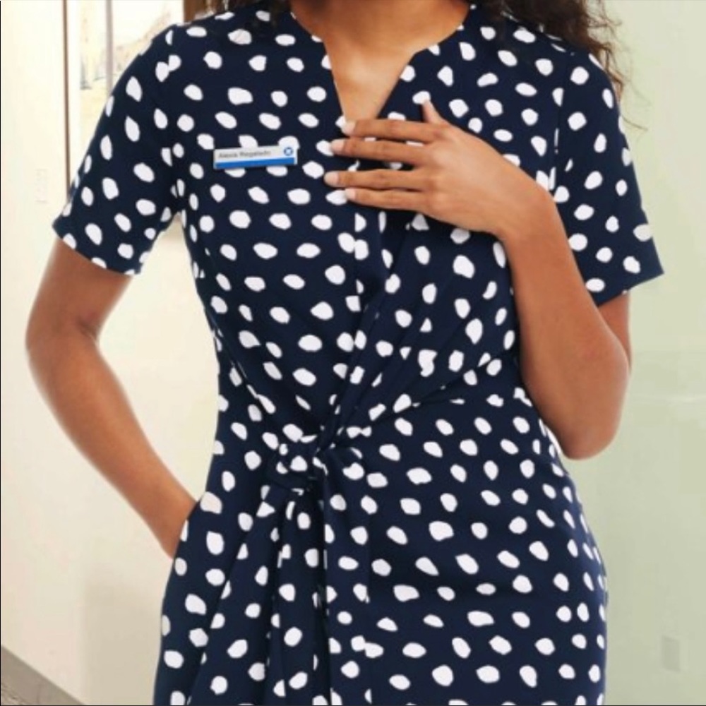 Lands End Chase Apparel Polkadot dress